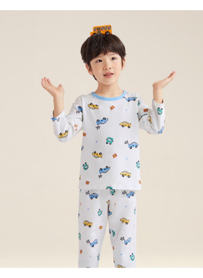 purcotton Spring Children's Pajama Set Cute Print Pattern 7a Grade Antibacterial Care For Baby's Healthy Skin - Image 1